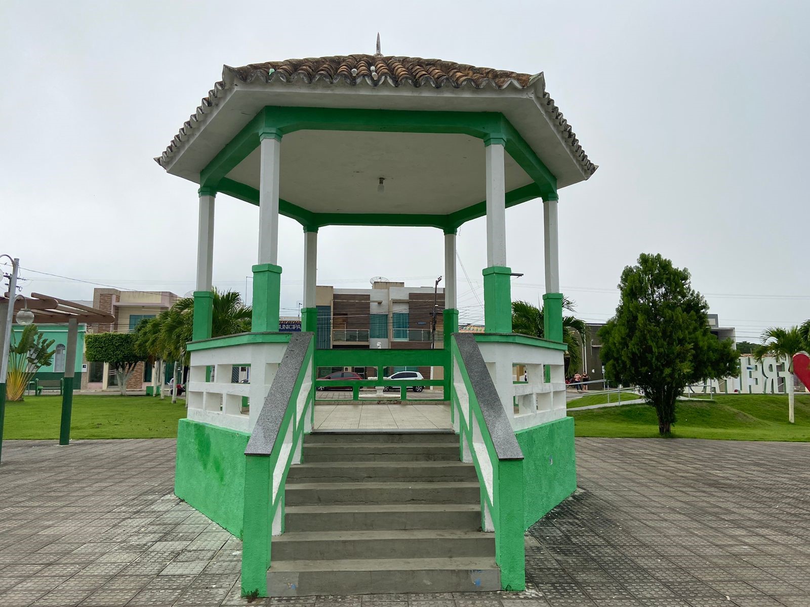 Praça do Coreto no centro de Frei Paulo