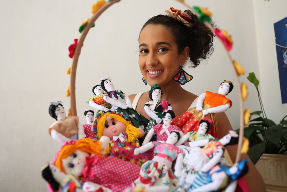 Bonecas de pano confeccionadas artesanalmente em Nossa Senhora das Dores