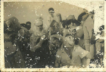 Registro histórico em preto e branco da Festa dos Caretas de Ribeirópolis